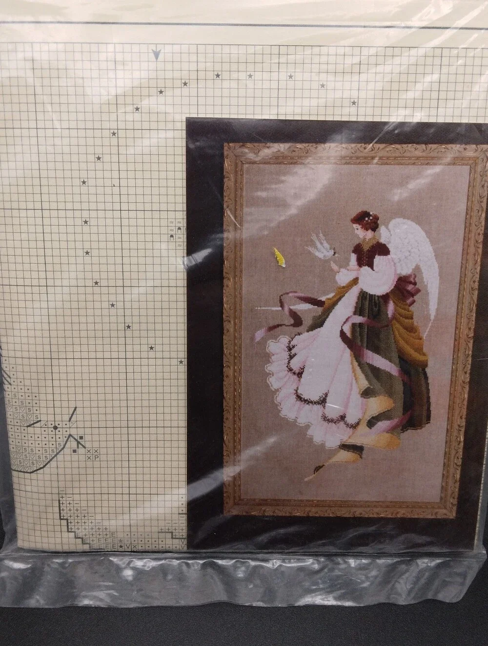 Vintage 1991 Lavendar And Lace Angel Of Grace Cross Stitch Pattern, NIP